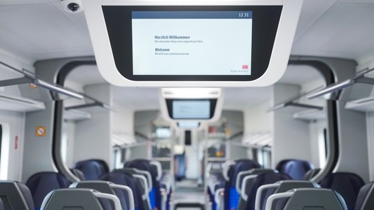 Monitor in einem DB Zug