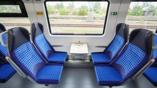 Sitzplätze der 2 Klasse in der DB