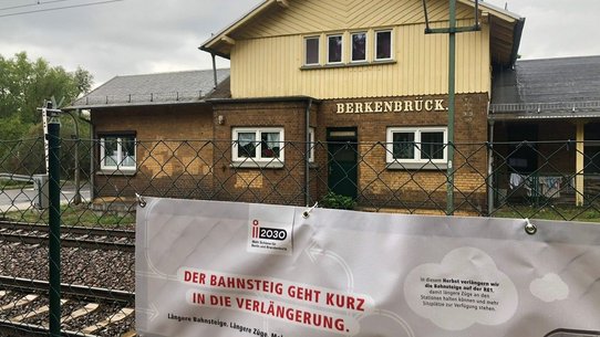 Bahnsteigverlängerung Strecke RE1 am Bahnhof Berkenbrück